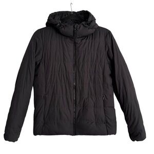 UNIQLO Down Black Puffer Jacket Hooded Water-Repellent Packable Gorpcore S‎
